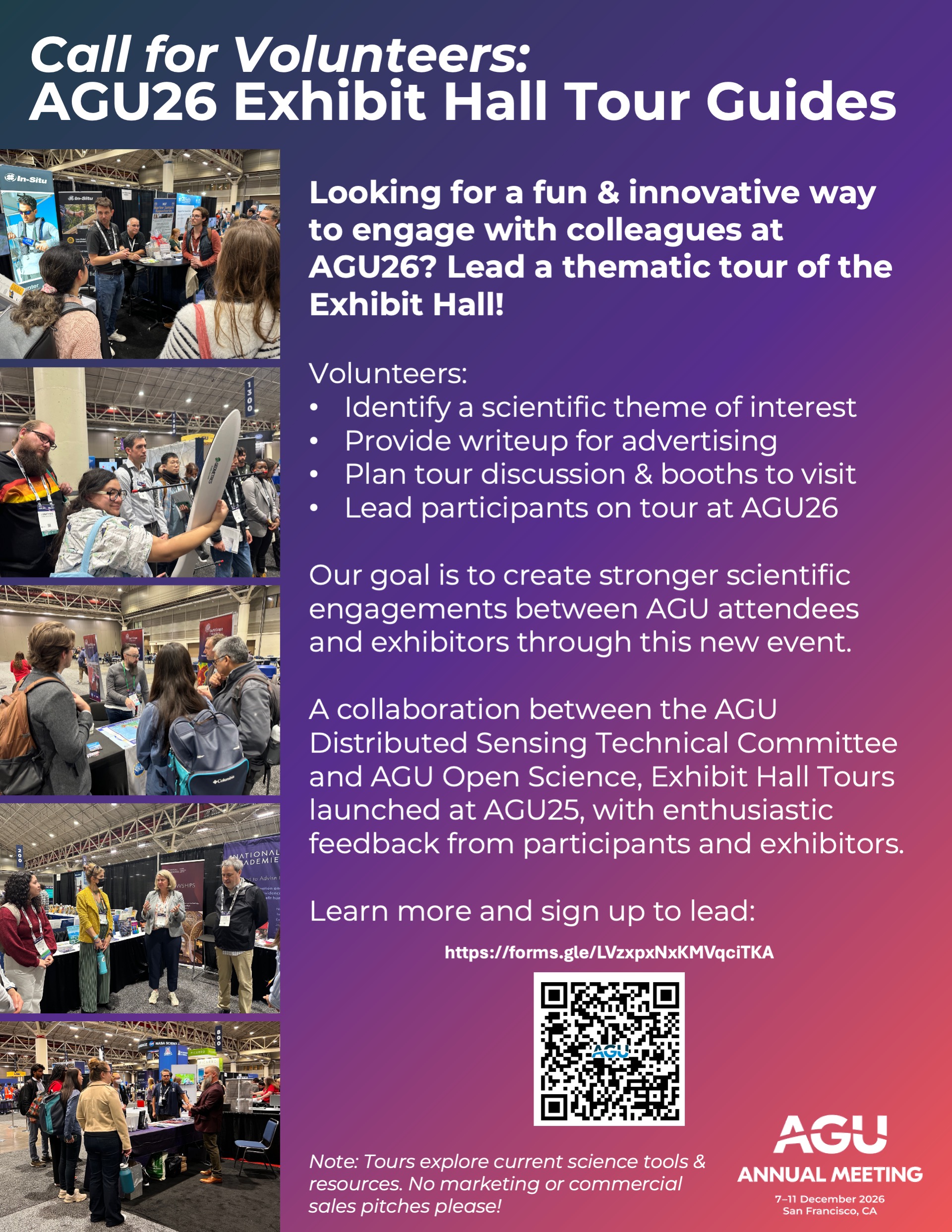 Call for Volunteers: AGU26 Exhibit Hall Tour Guides